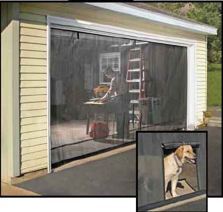 overhead garage door screens