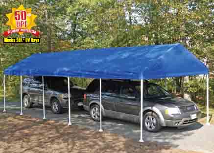 1230 Canopy, 2" 6-Rib Frame, Blue Polyester Cover