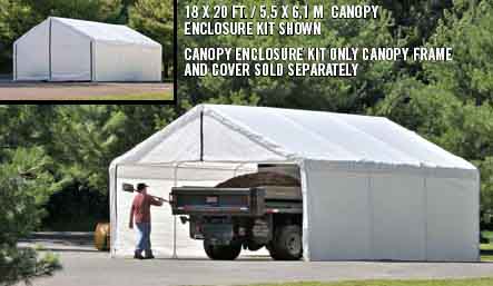30x40 White Canopy Enclosure Kit